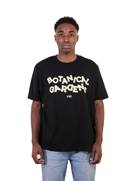 "Botanical Gardens" T-Shirt - Black/Cream - VBG