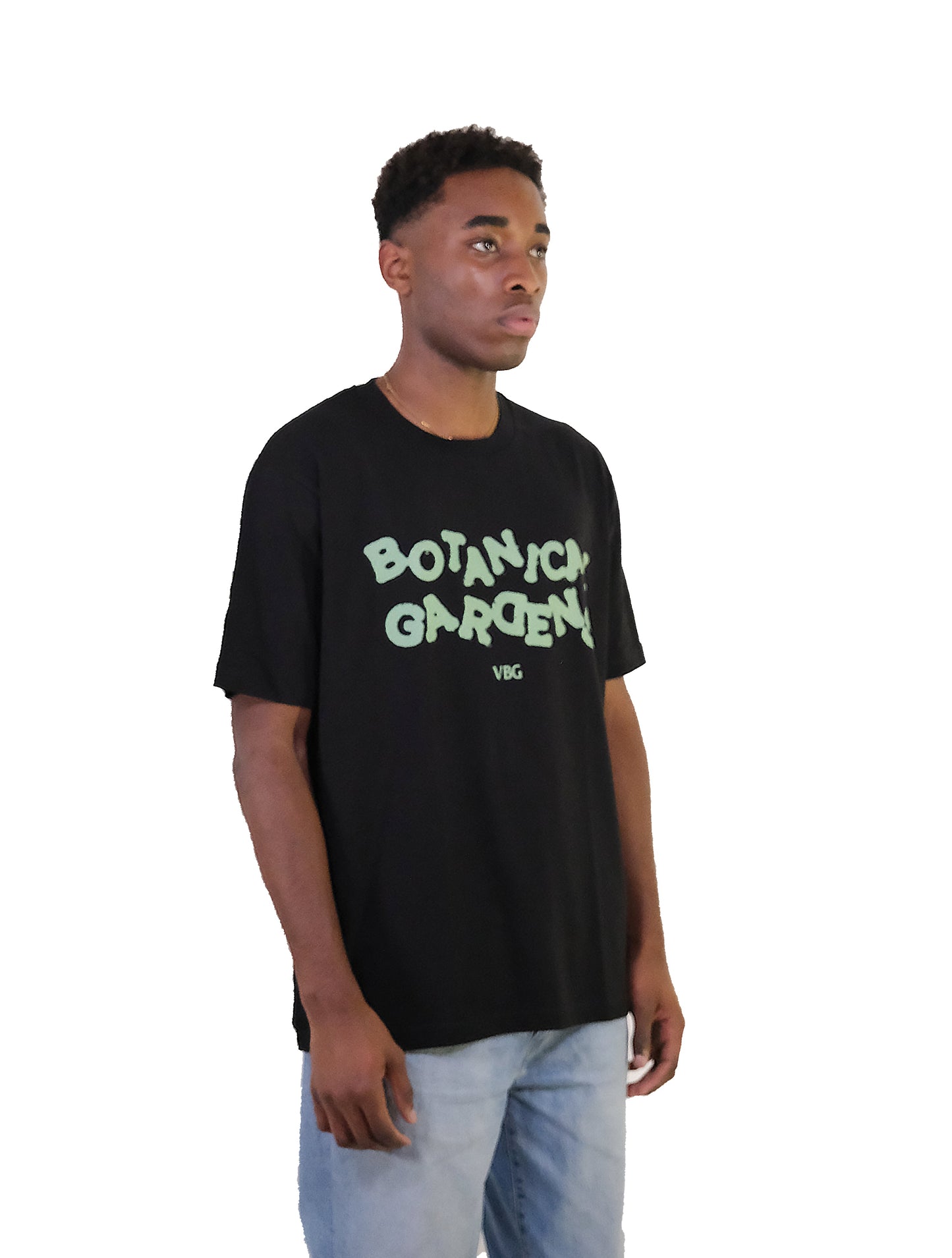 "Botanical Gardens" T-Shirt - Black/Green - VBG