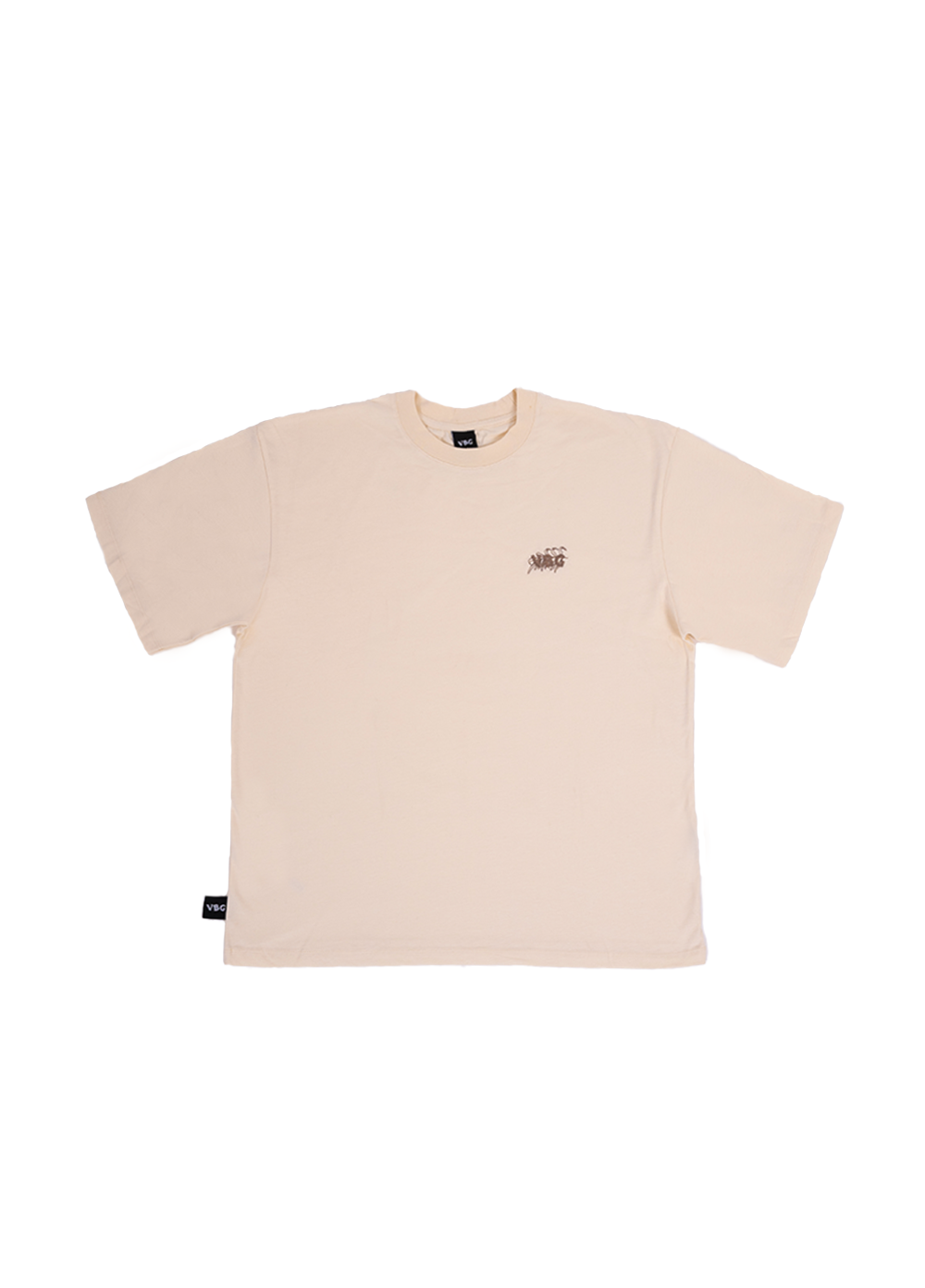 "Leaf Stitch" T-Shirt - Cream - VBG